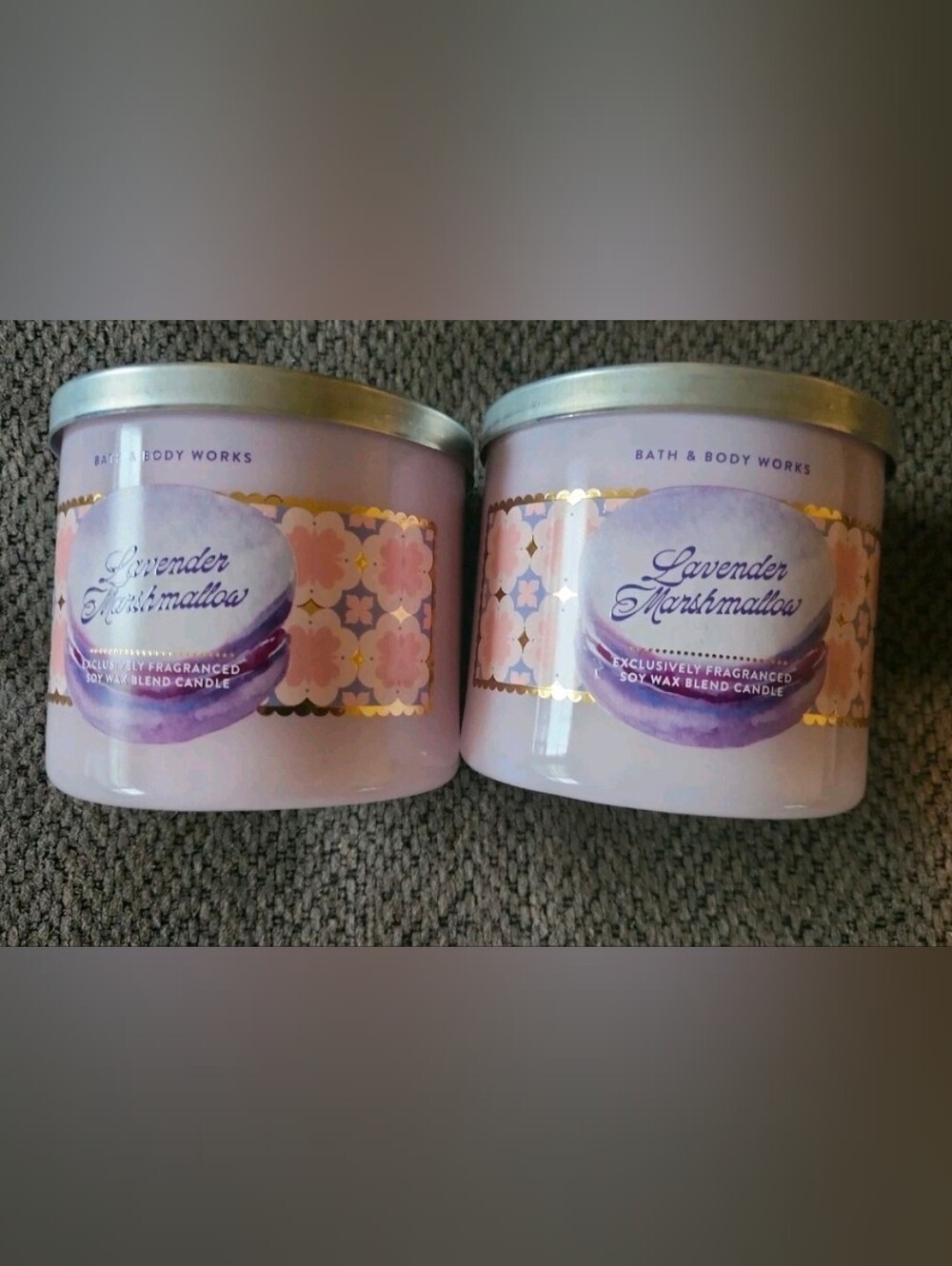 Bath & Body Works Lavender Marshmallows Candle - Light Purple Jar